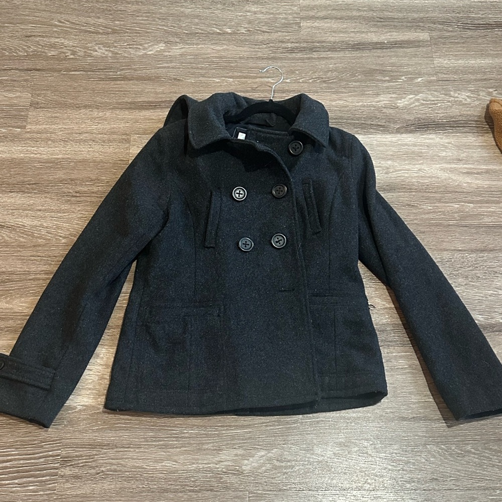 American Eagle Wool Peacoat With Detachable hood - L